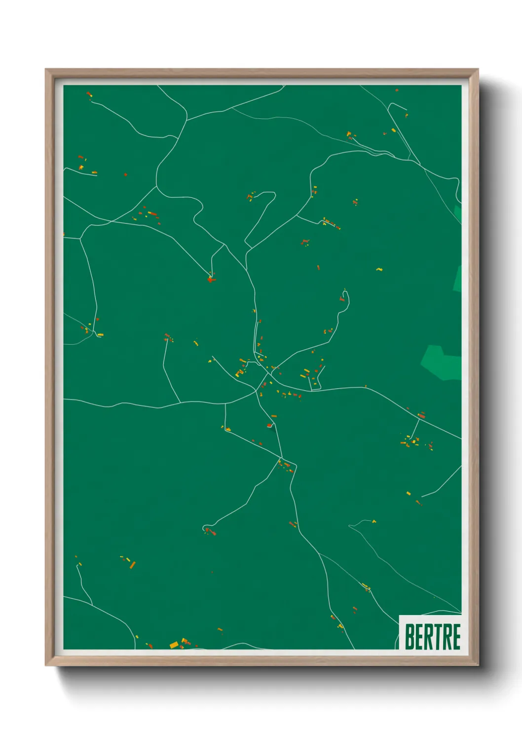 Une affiche de carte sur Bertre