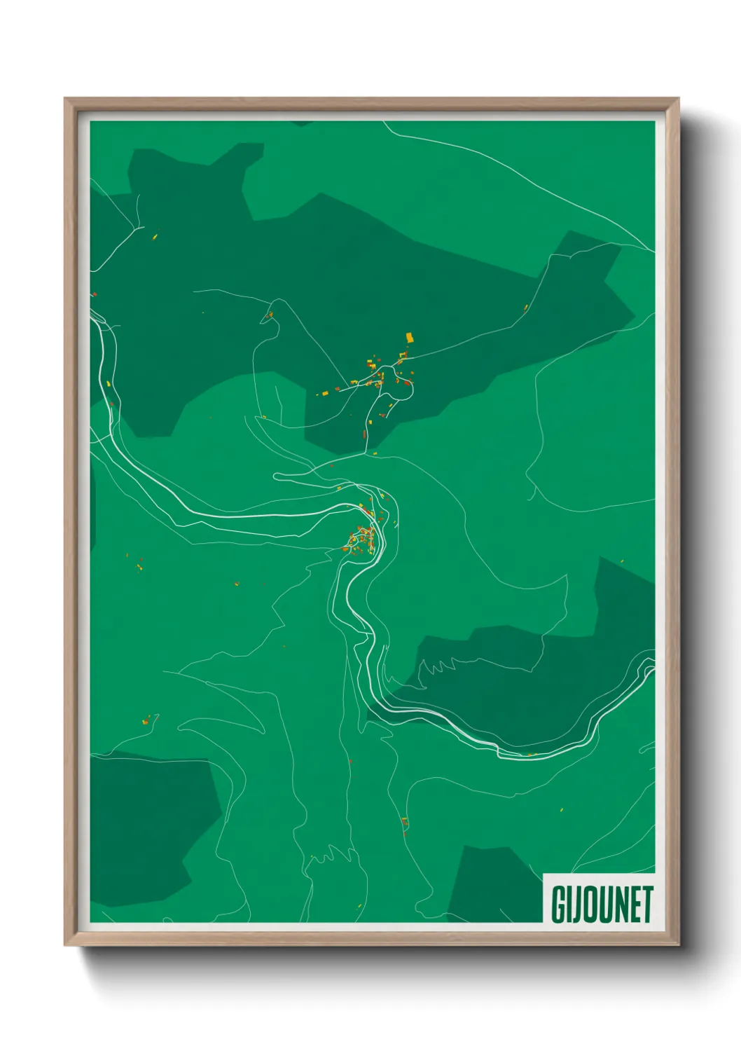 Une affiche de carte sur Gijounet