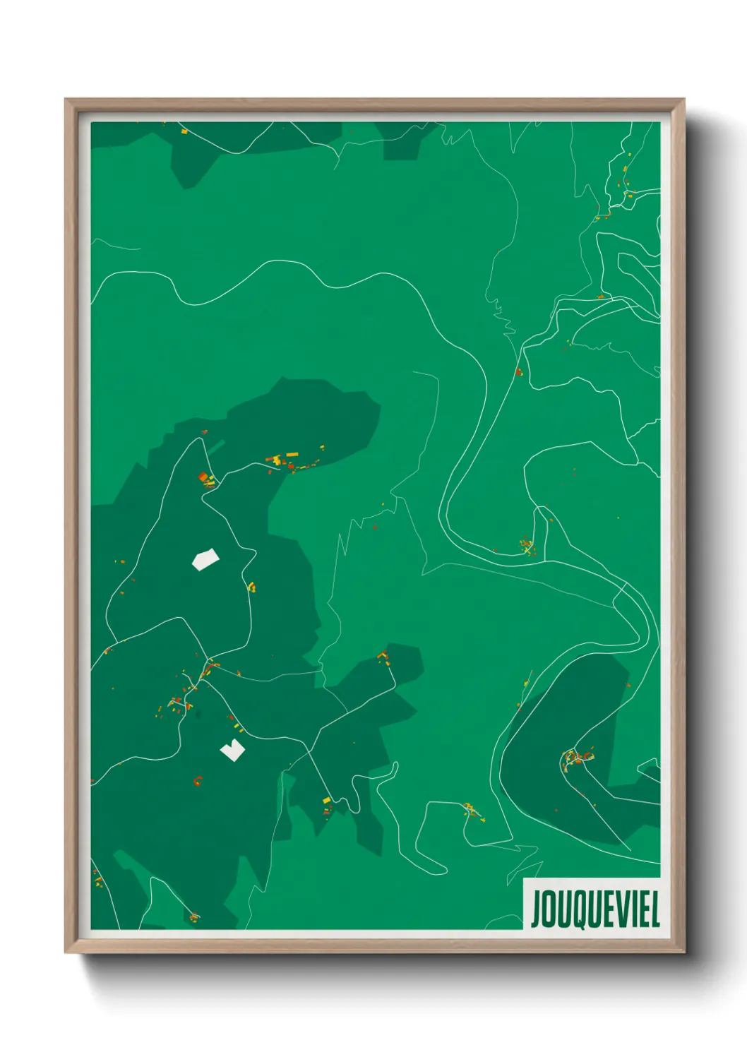 Une affiche de carte sur Jouqueviel