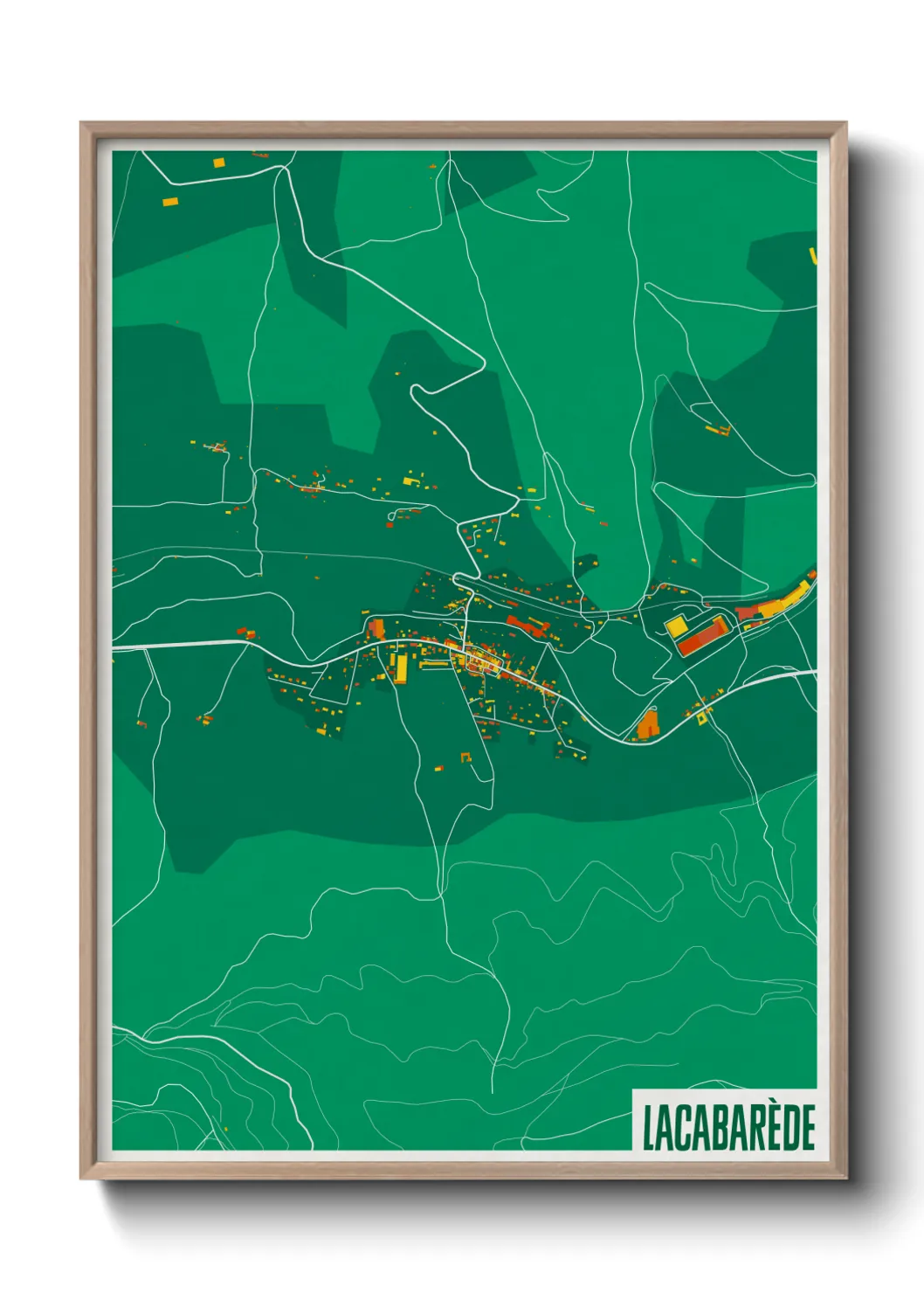 Une affiche de carte sur Lacabarède