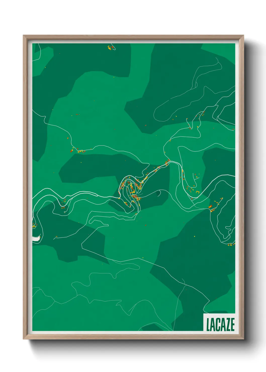 Une affiche de carte sur Lacaze