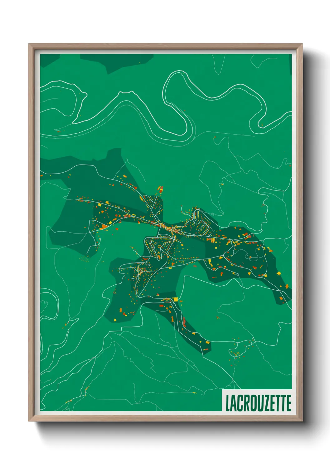 Une affiche de carte sur Lacrouzette