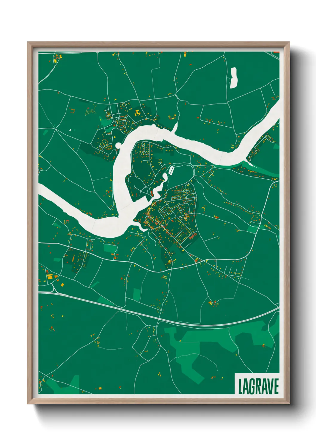 Une affiche de carte sur Lagrave
