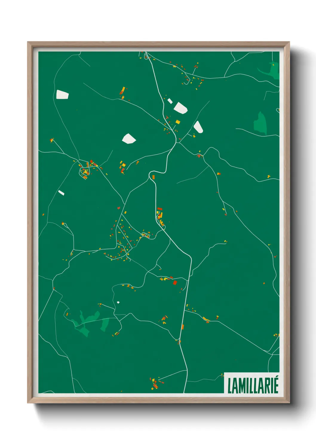 Une affiche de carte sur Lamillarié