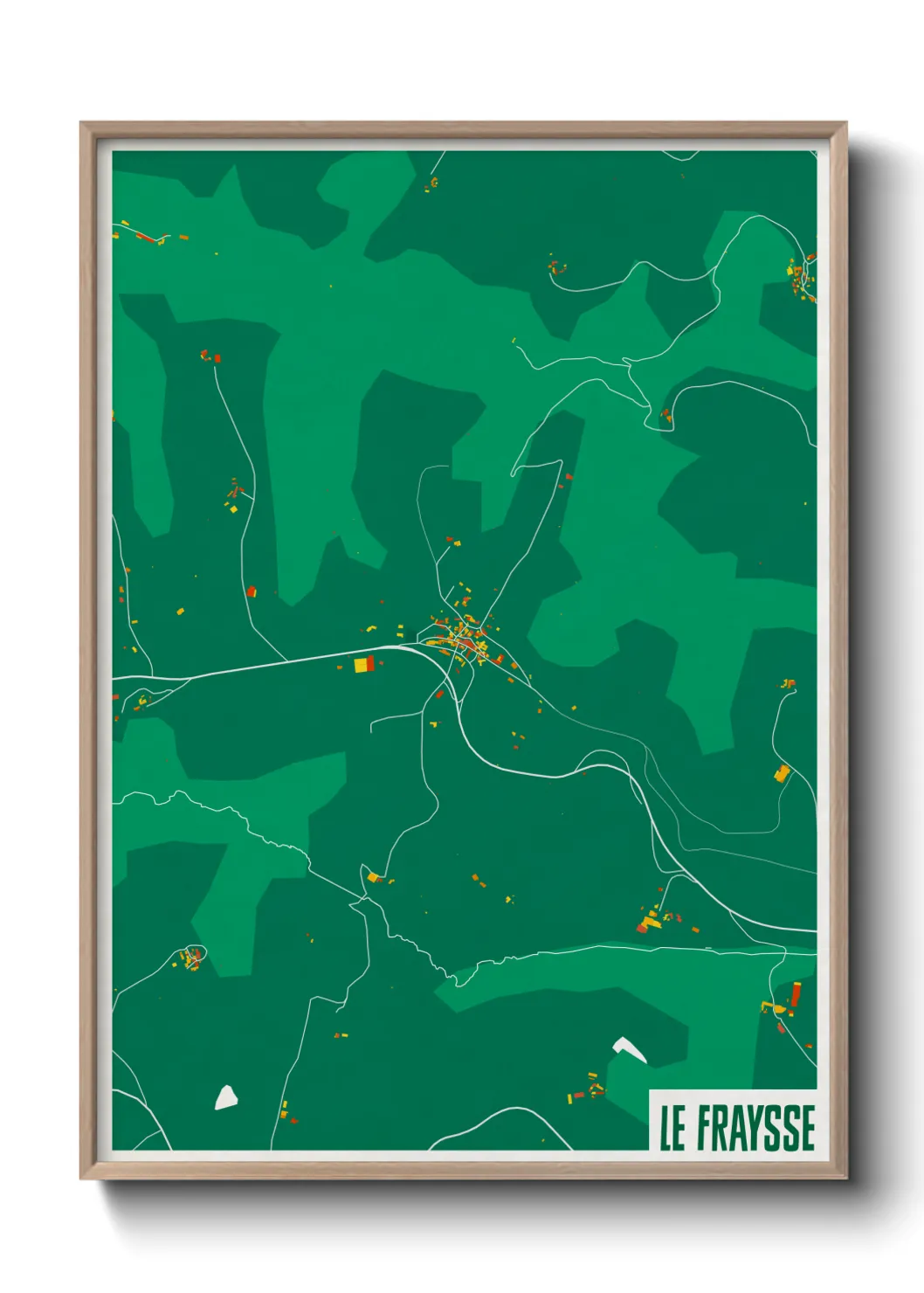 Une affiche de carte sur Le Fraysse