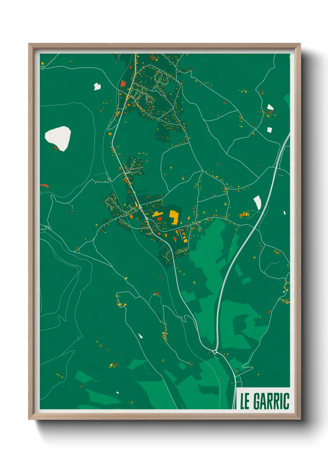 Une affiche de carte sur Le Garric