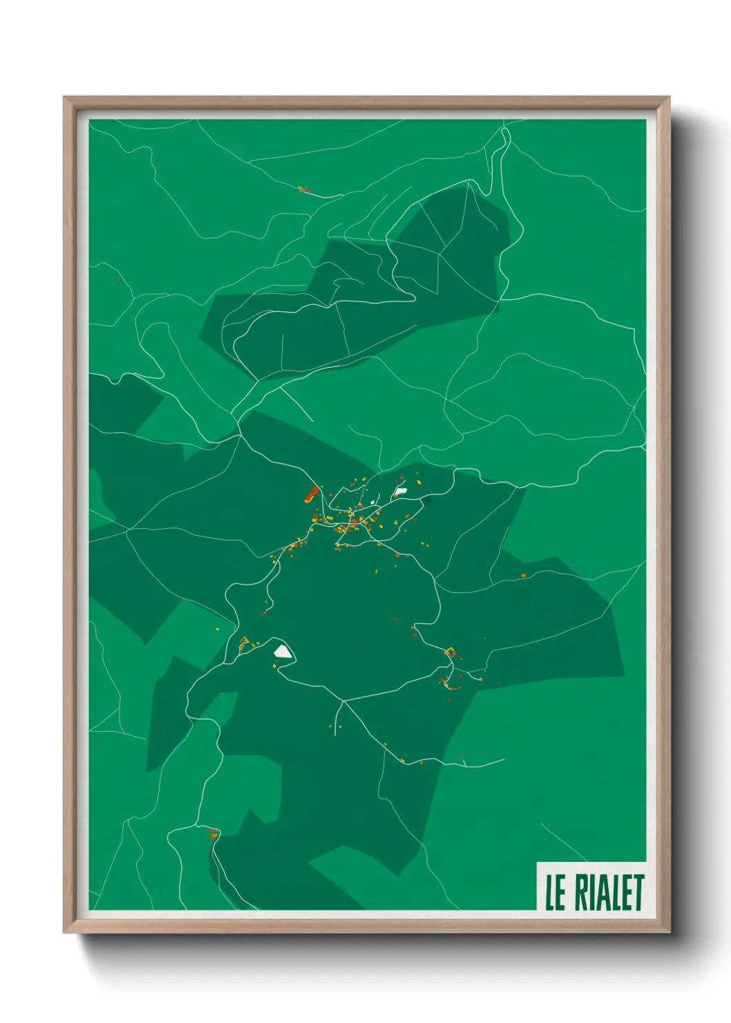 Une affiche de carte sur Le Rialet