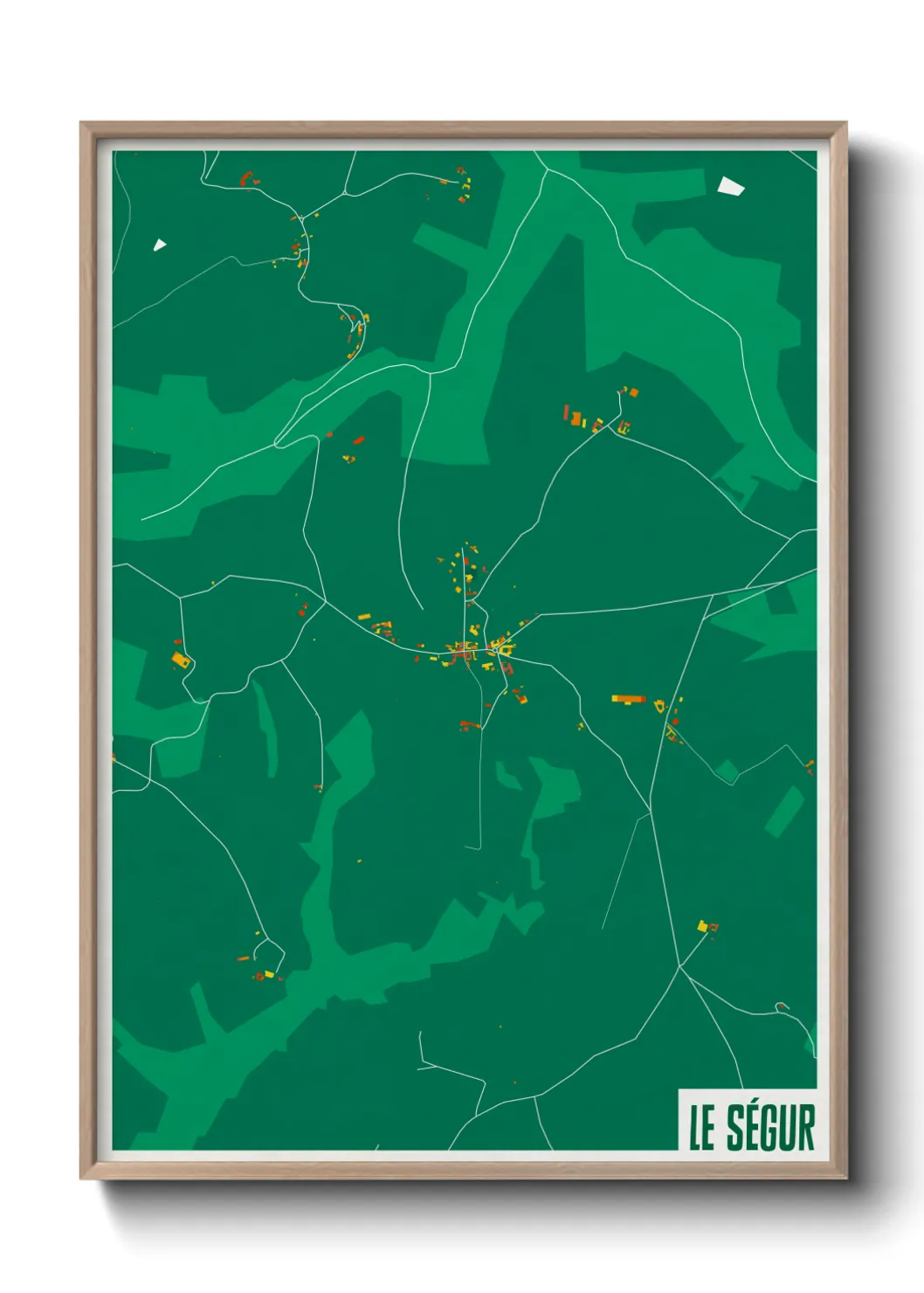 Une affiche de carte sur Le Ségur
