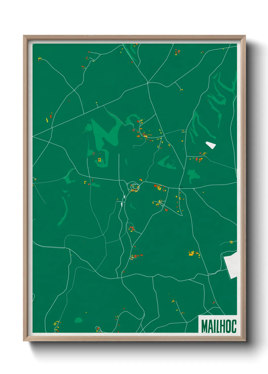 Une affiche de carte sur Mailhoc