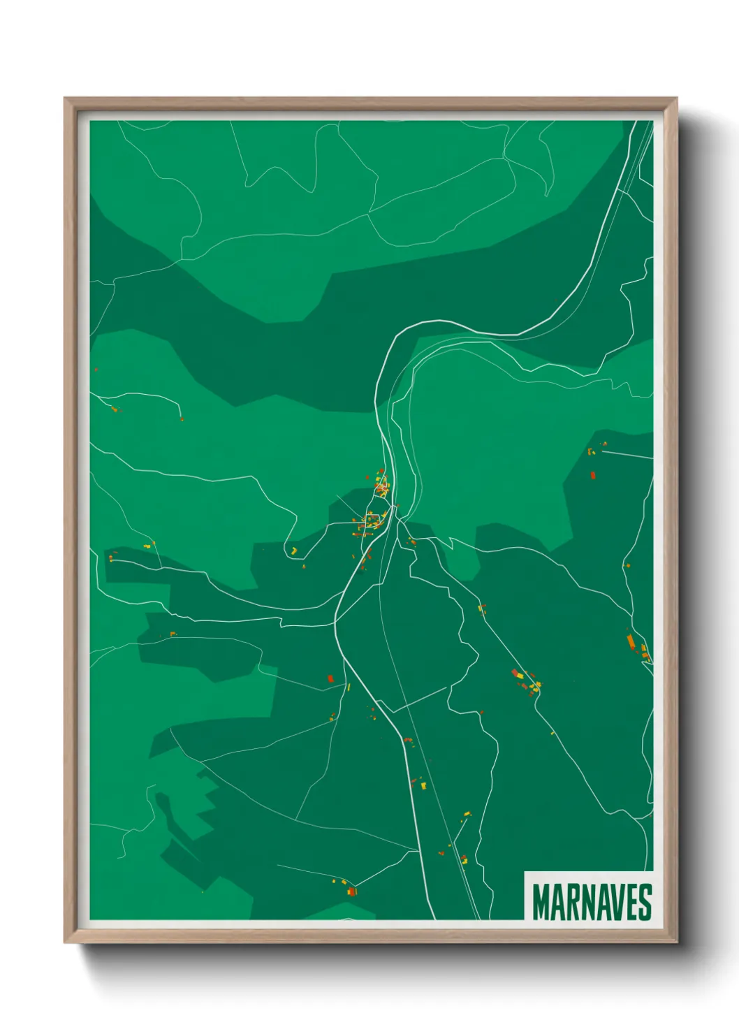 Une affiche de carte sur Marnaves