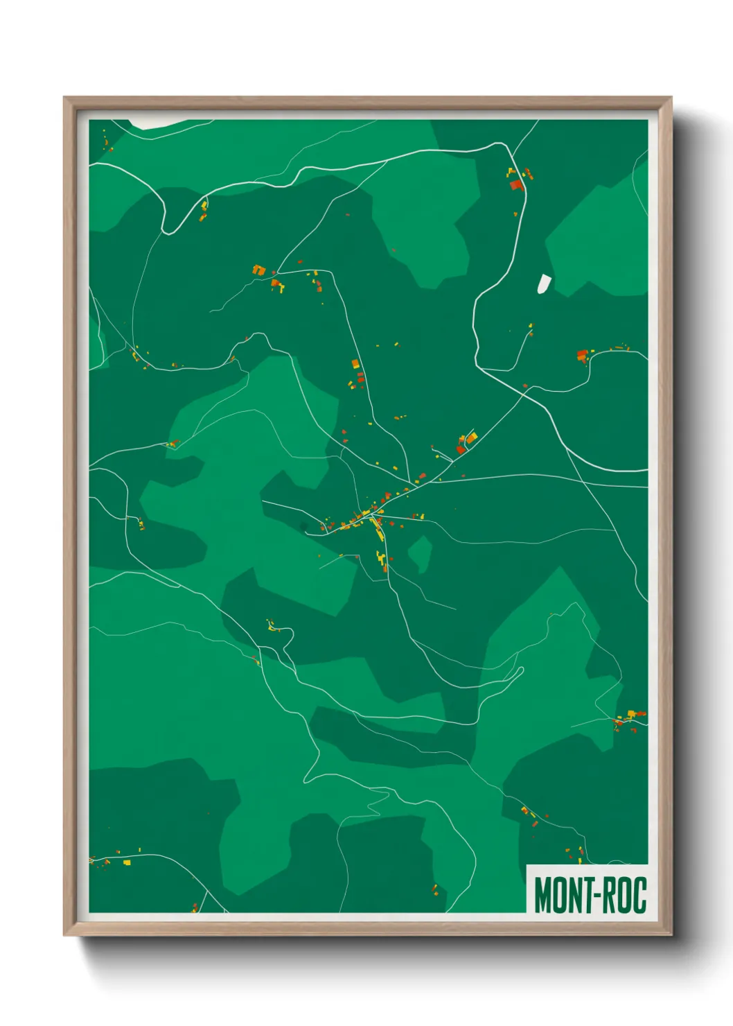 Une affiche de carte sur Mont-Roc