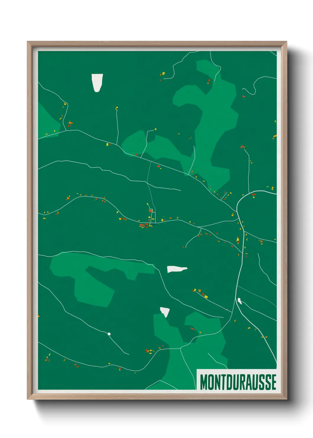 Une affiche de carte sur Montdurausse