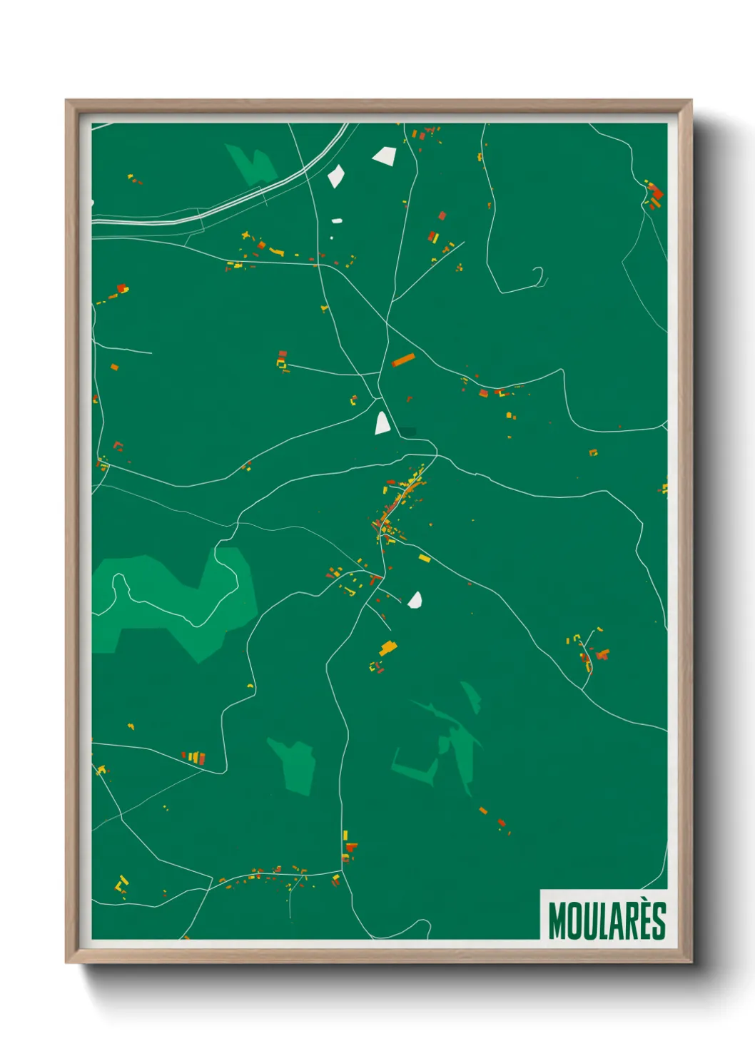 Une affiche de carte sur Moularès