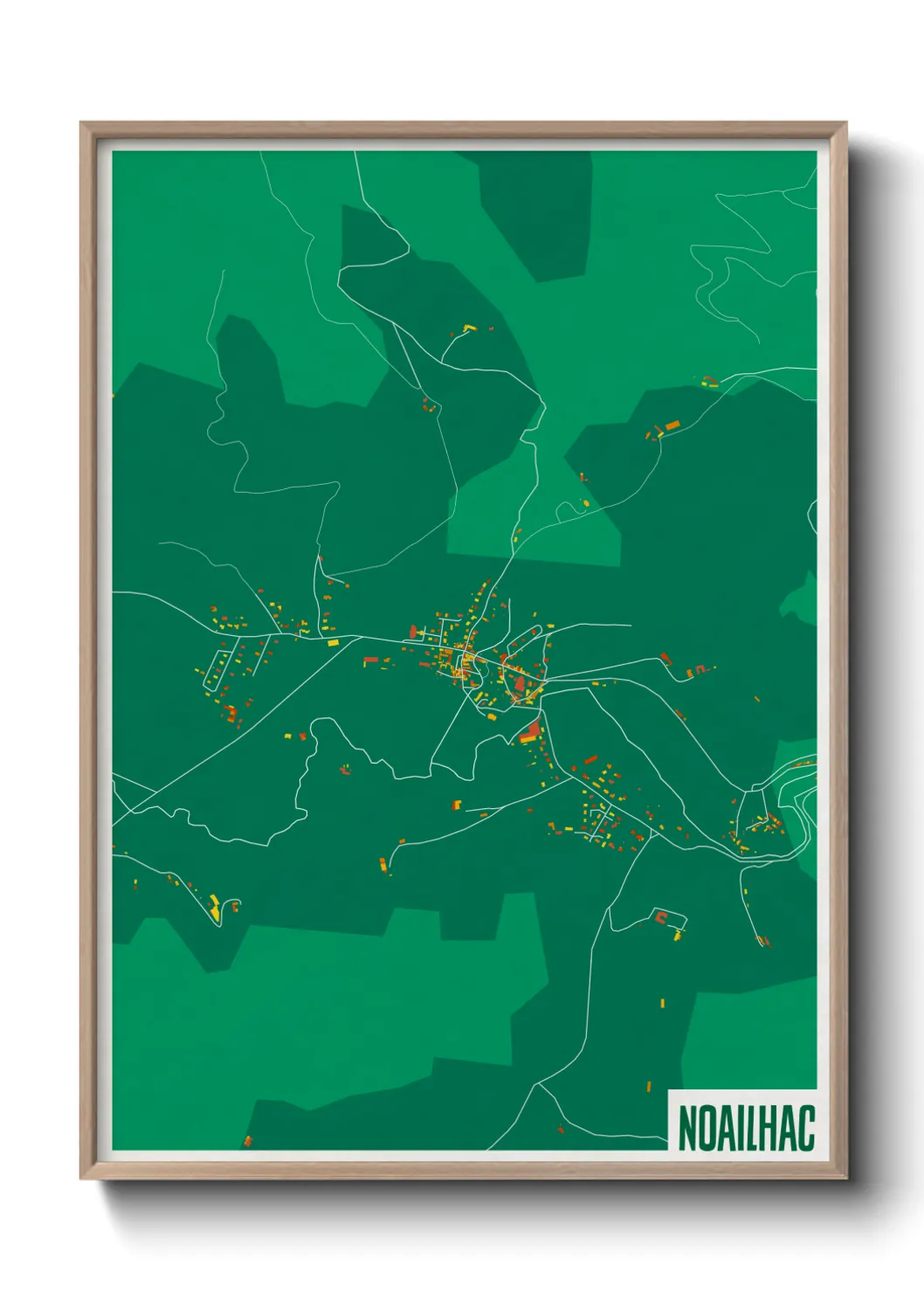 Une affiche de carte sur Noailhac