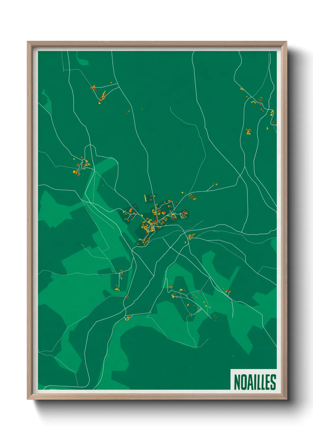 Une affiche de carte sur Noailles