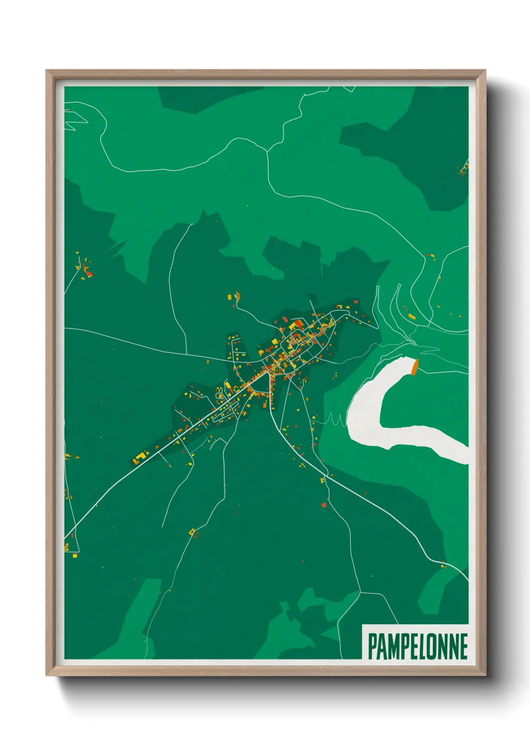 Une affiche de carte sur Pampelonne