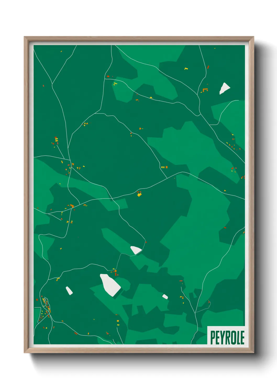 Une affiche de carte sur Peyrole