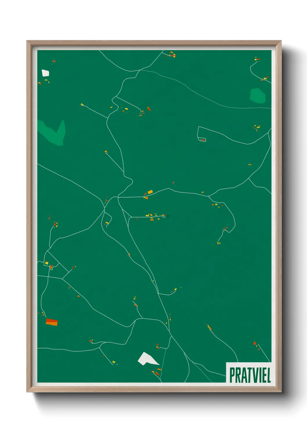 Une affiche de carte sur Pratviel