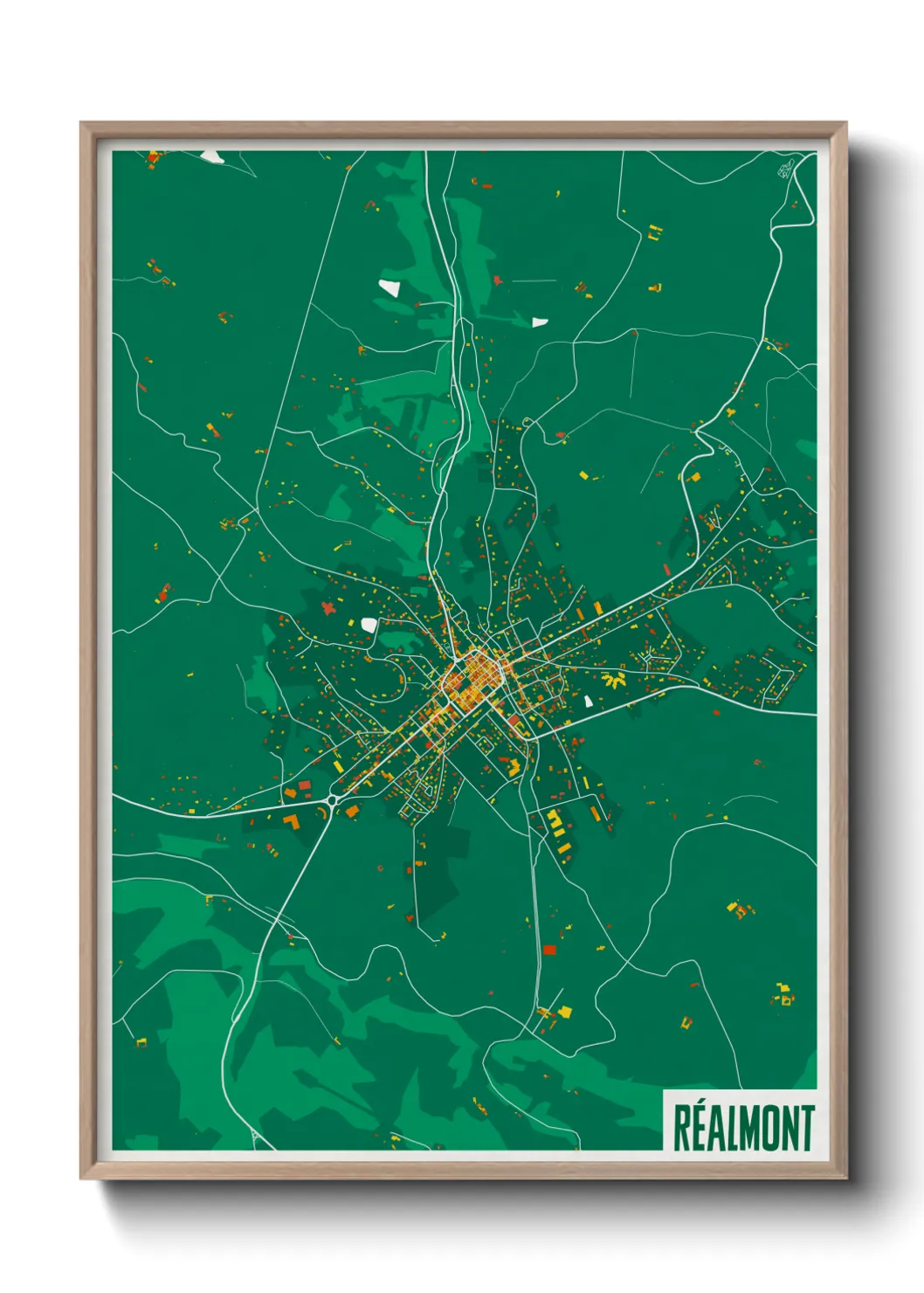 Une affiche de carte sur Réalmont