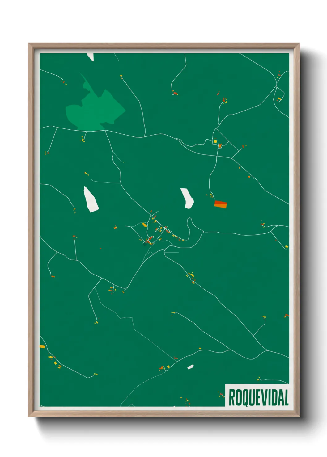 Une affiche de carte sur Roquevidal