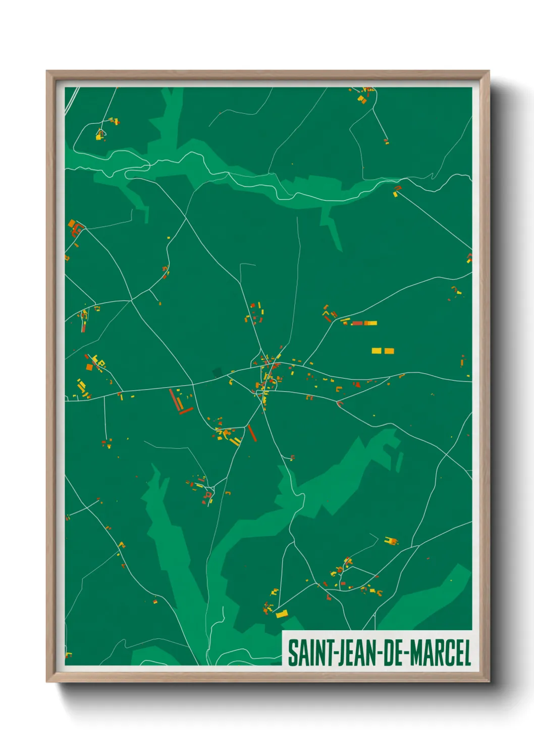 Une affiche de carte sur Saint-Jean-de-Marcel