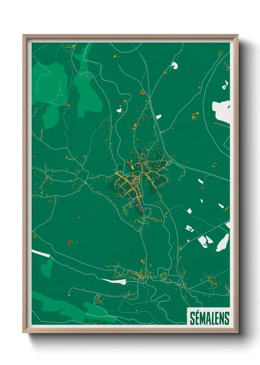 Une affiche de carte sur Sémalens