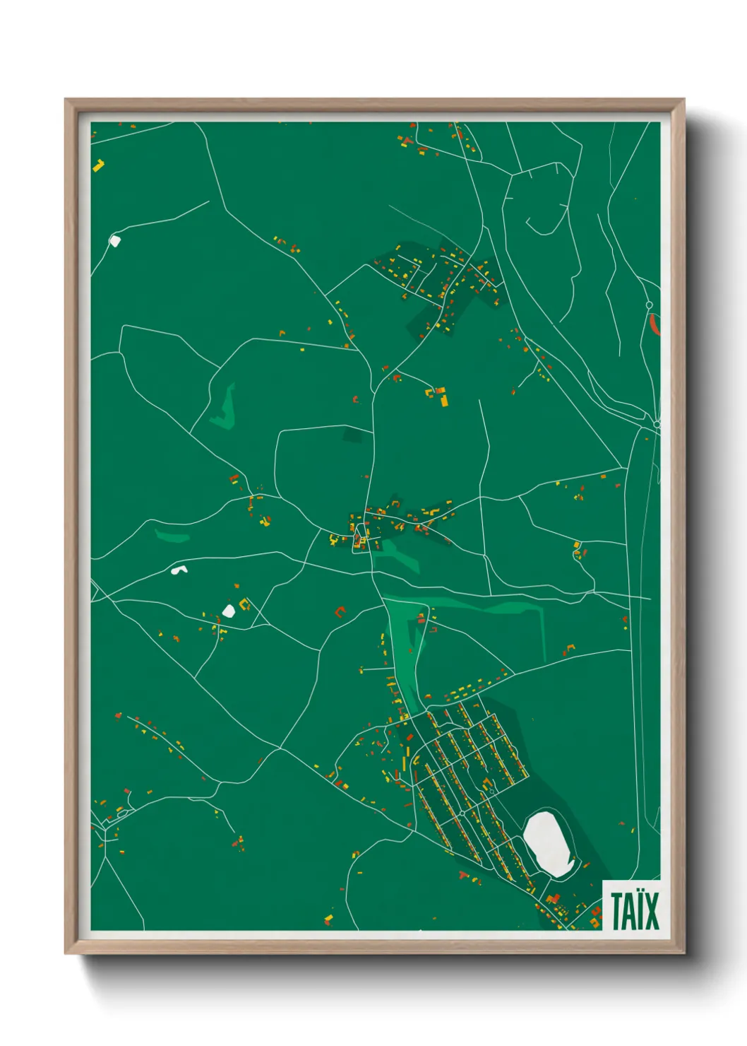 Une affiche de carte sur Taïx