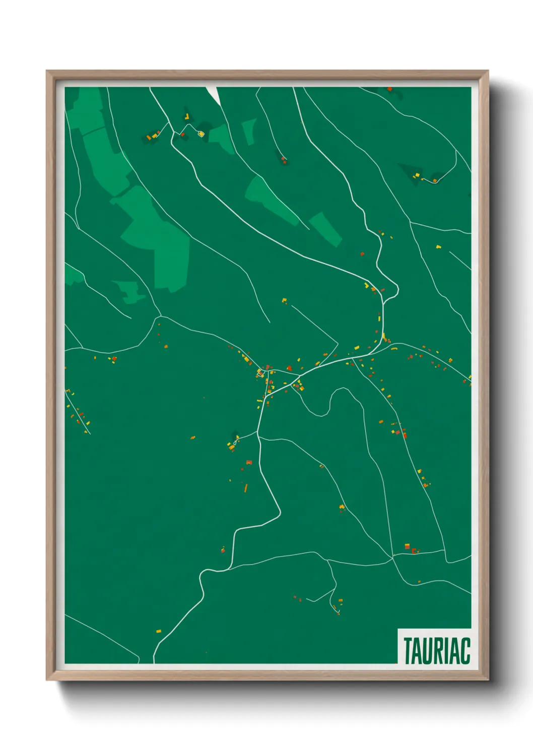 Une affiche de carte sur Tauriac