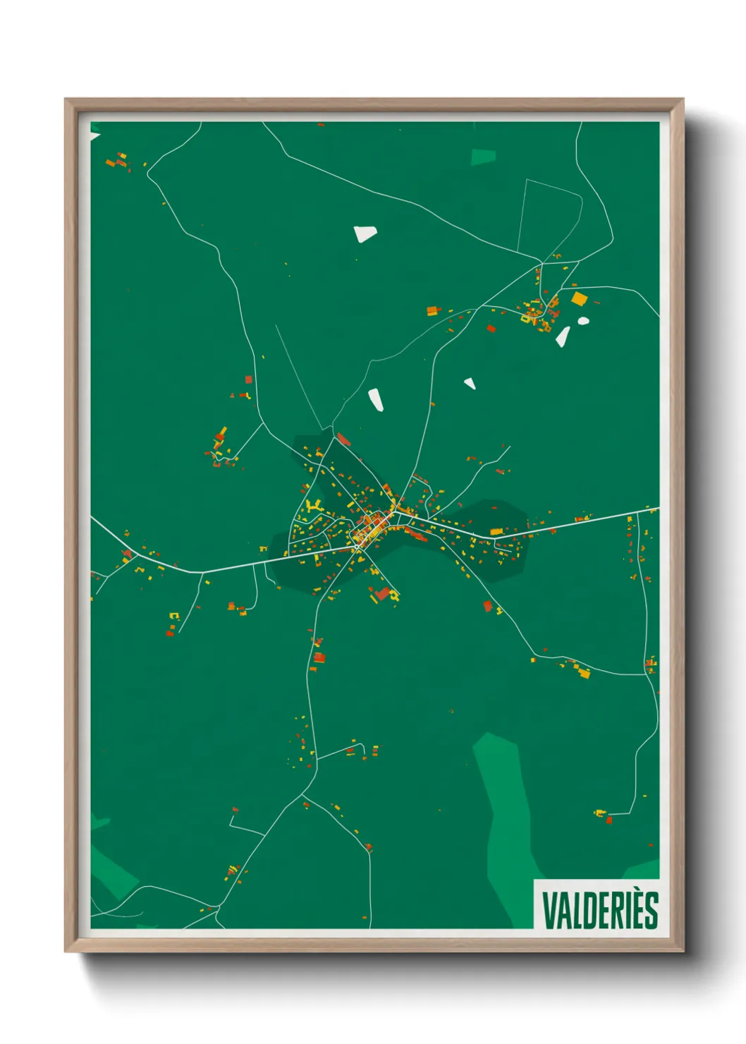Une affiche de carte sur Valderiès