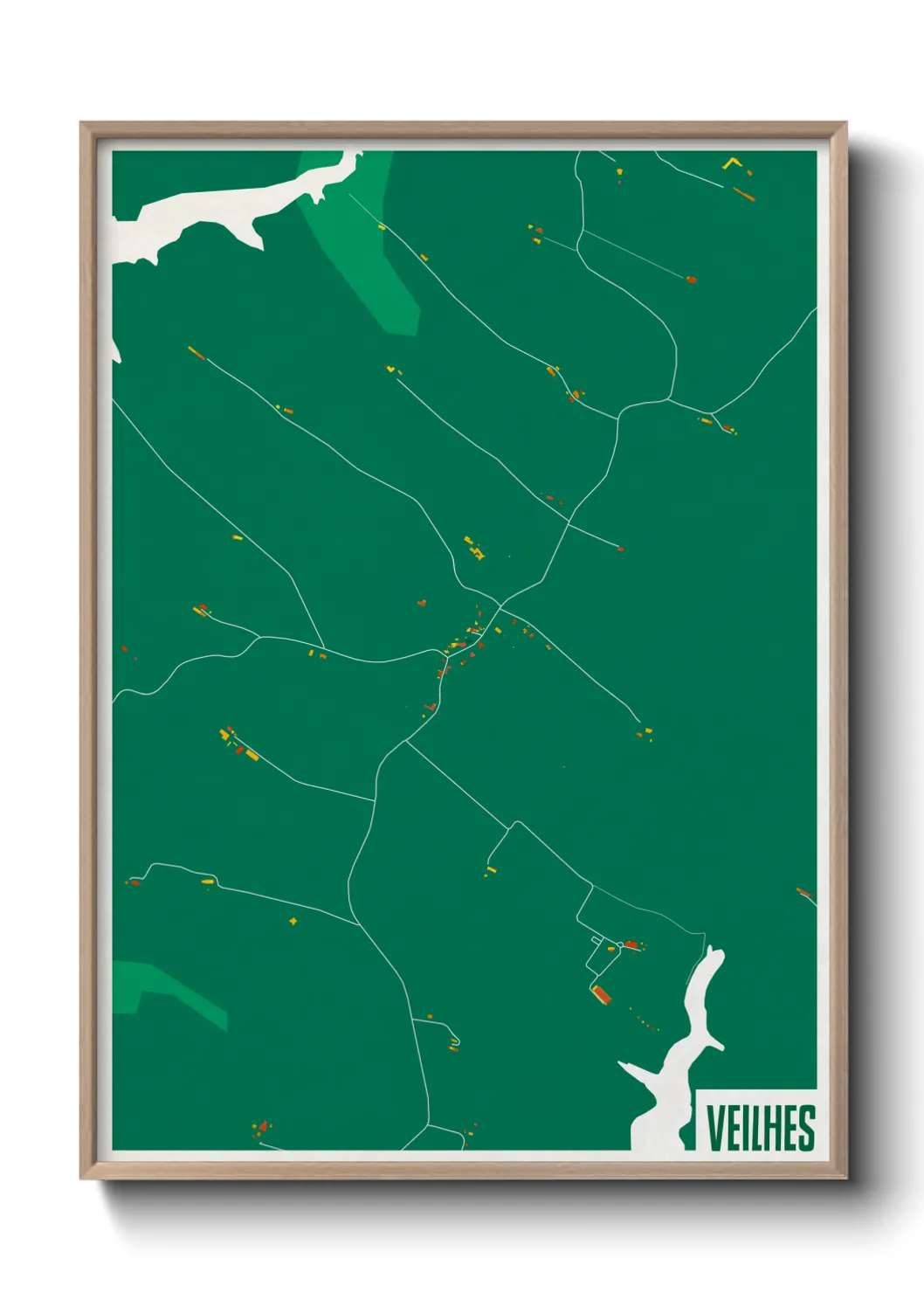 Une affiche de carte sur Veilhes