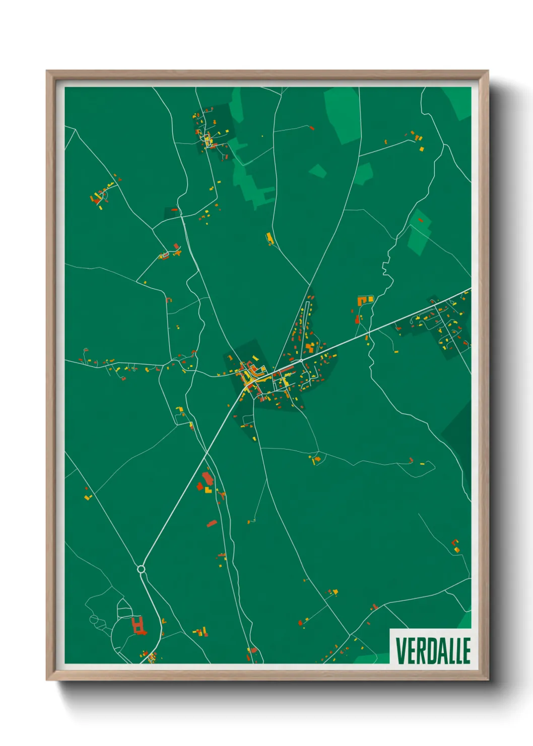 Une affiche de carte sur Verdalle
