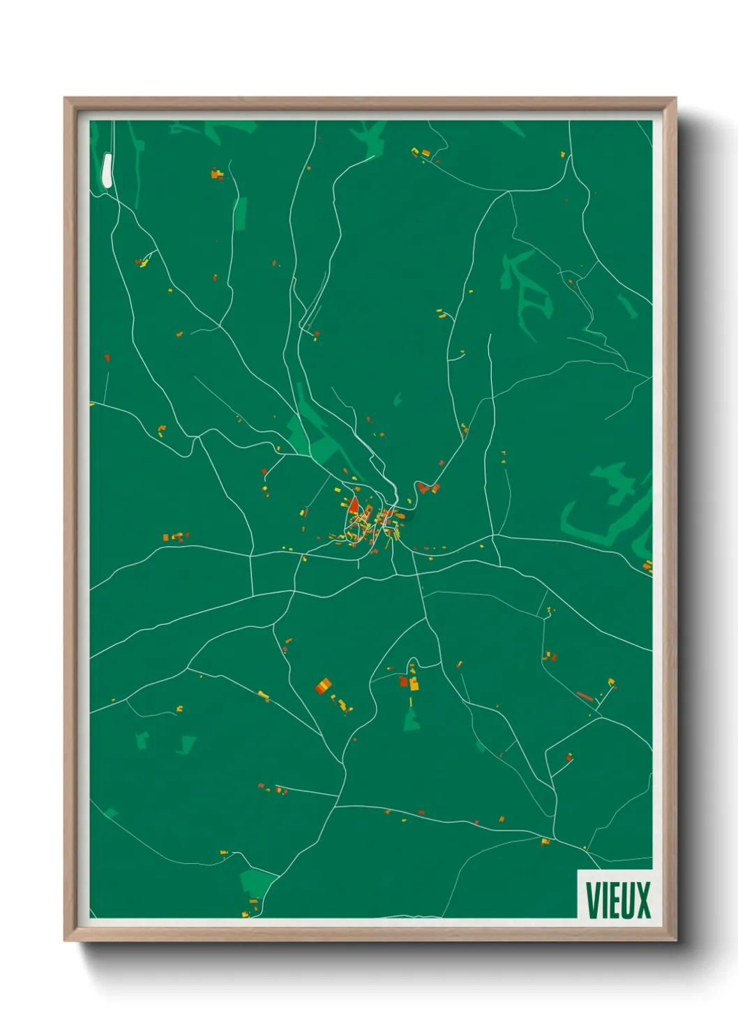 Une affiche de carte sur Vieux