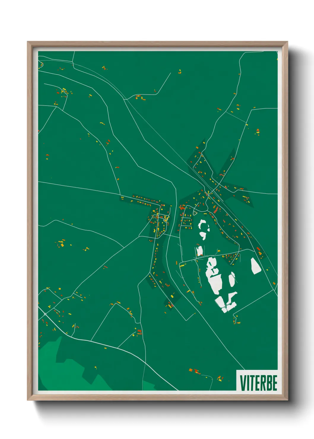 Une affiche de carte sur Viterbe