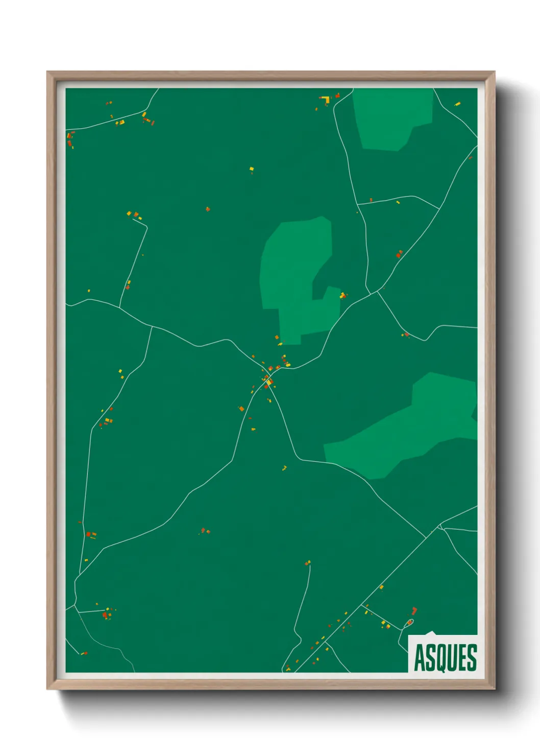 Une affiche de carte sur Asques