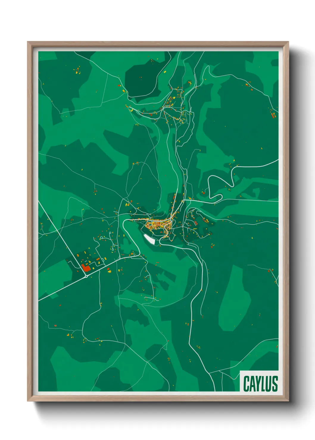 Une affiche de carte sur Caylus