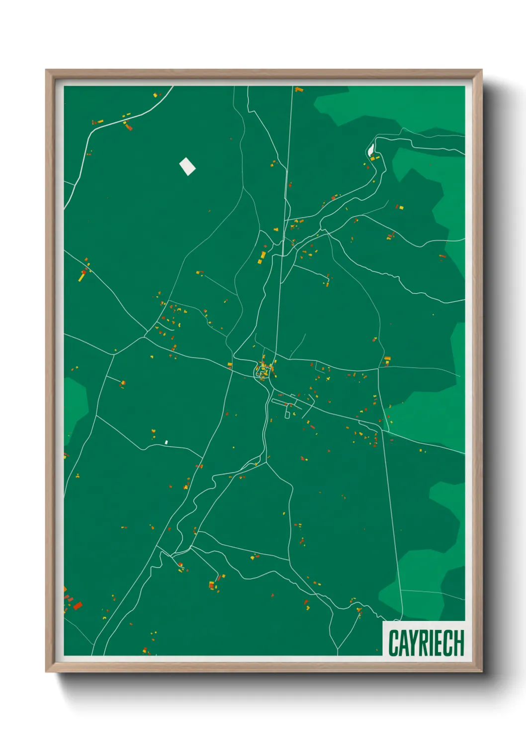 Une affiche de carte sur Cayriech