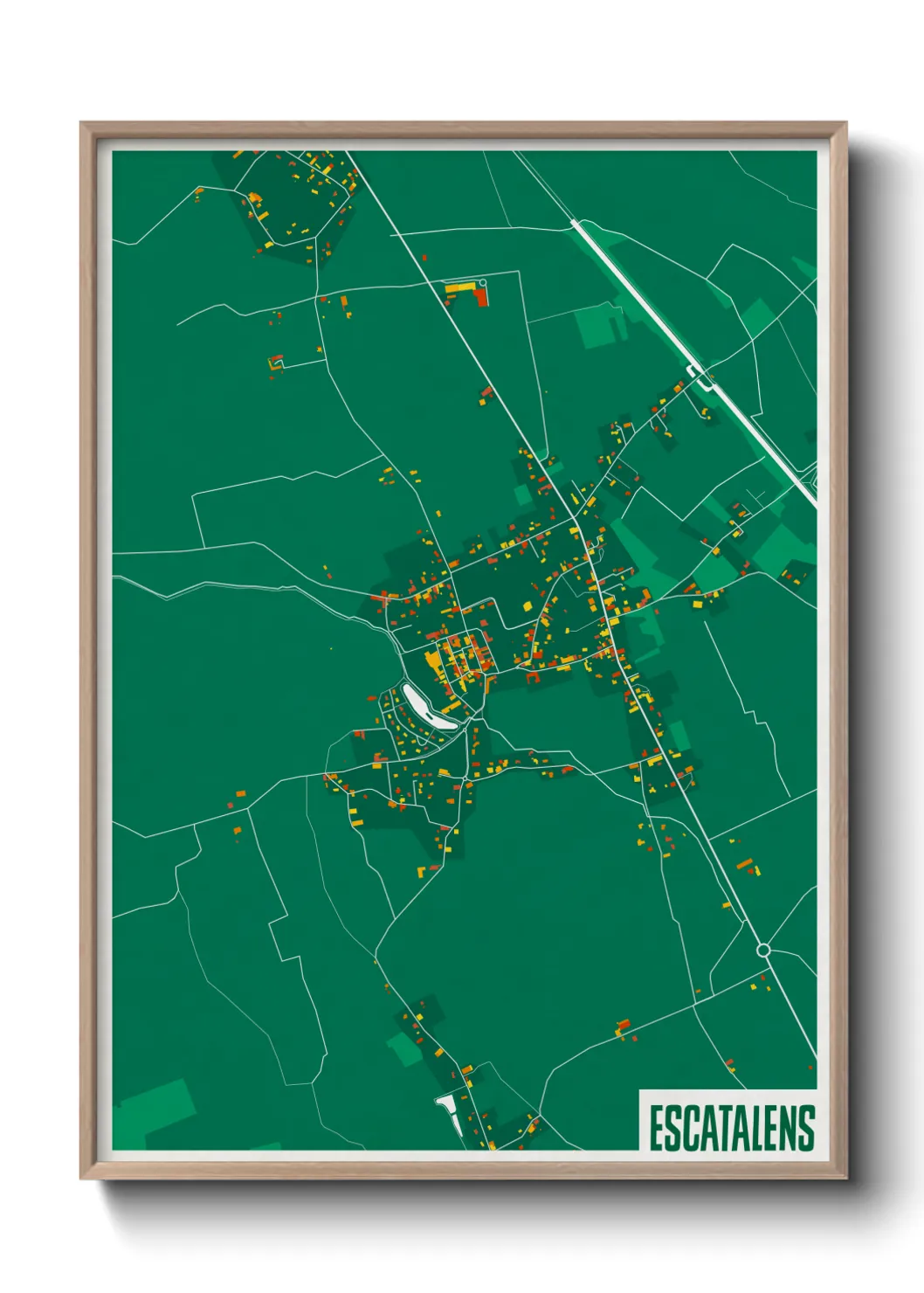 Une affiche de carte sur Escatalens