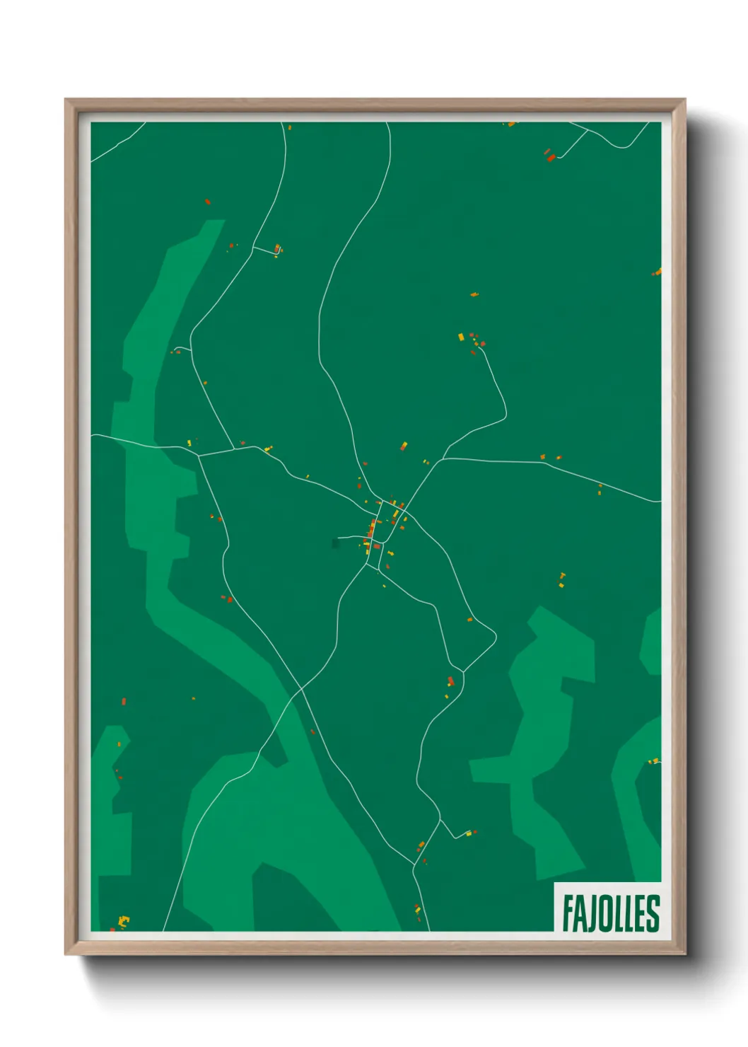 Une affiche de carte sur Fajolles
