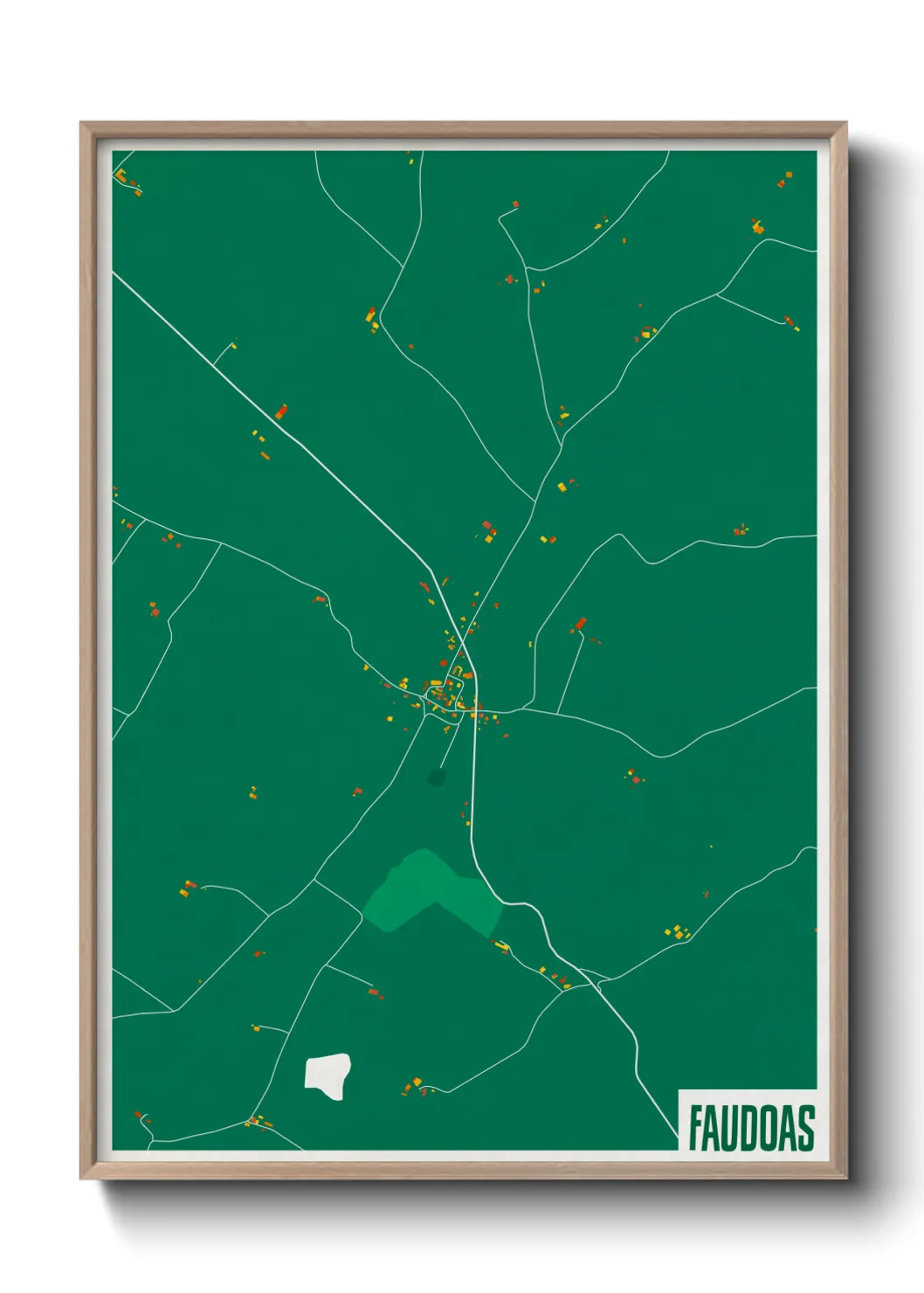 Une affiche de carte sur Faudoas