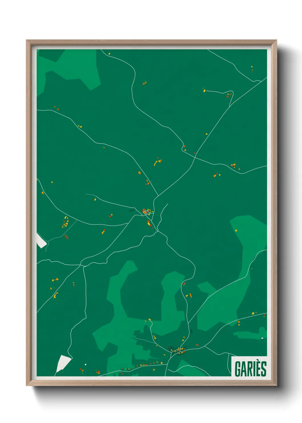 Une affiche de carte sur Gariès