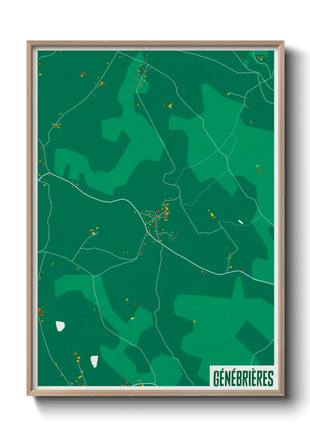 Une affiche de carte sur Génébrières