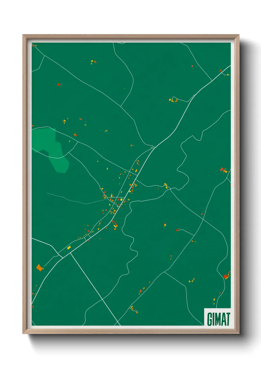 Une affiche de carte sur Gimat