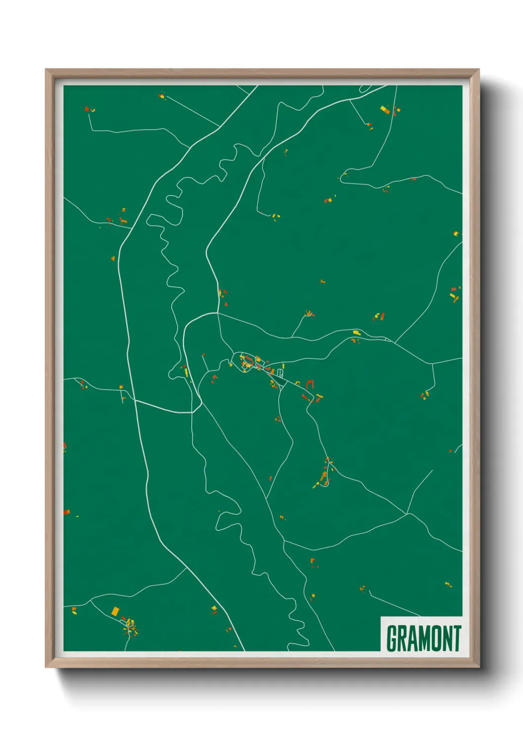 Une affiche de carte sur Gramont