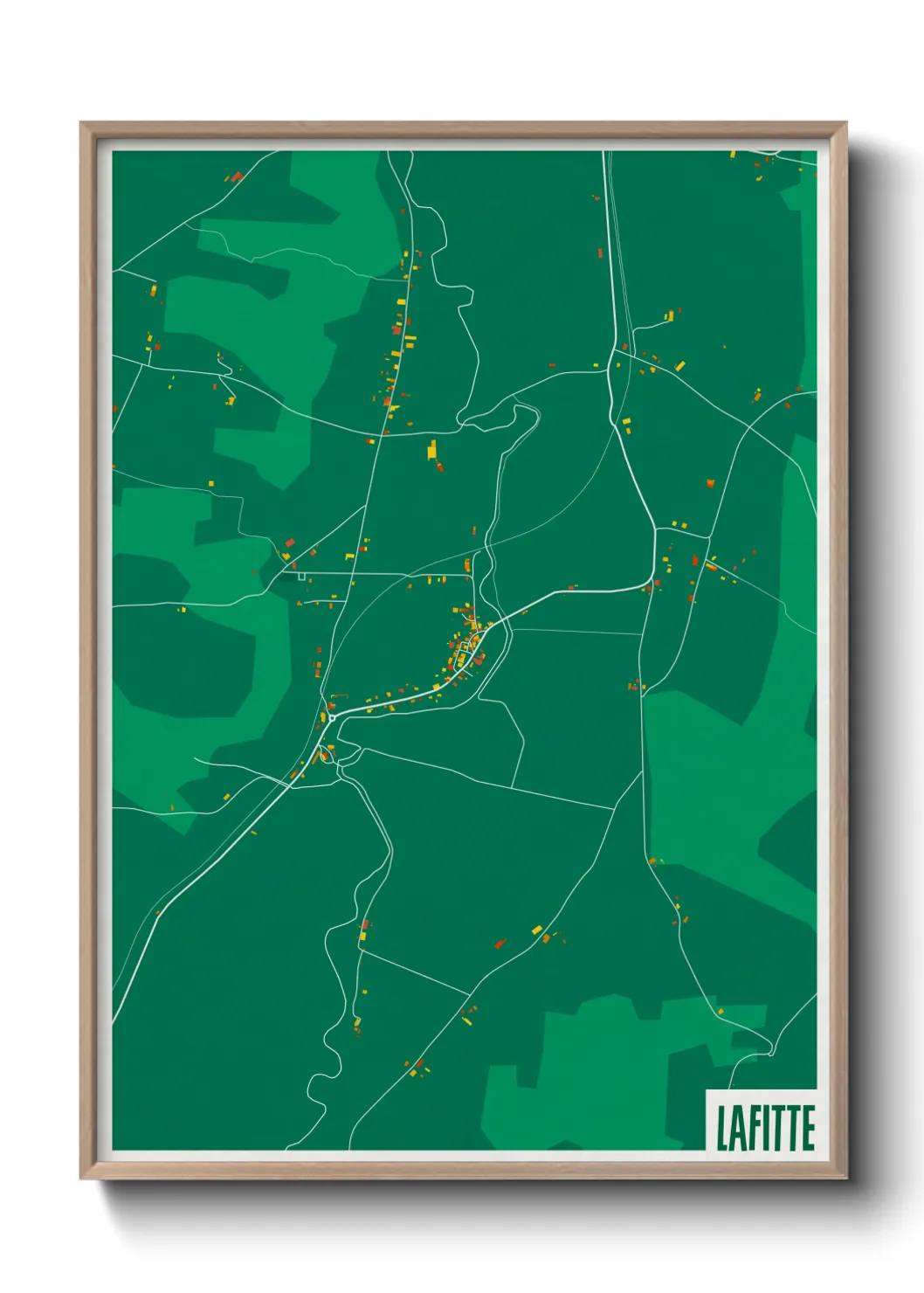 Une affiche de carte sur Lafitte