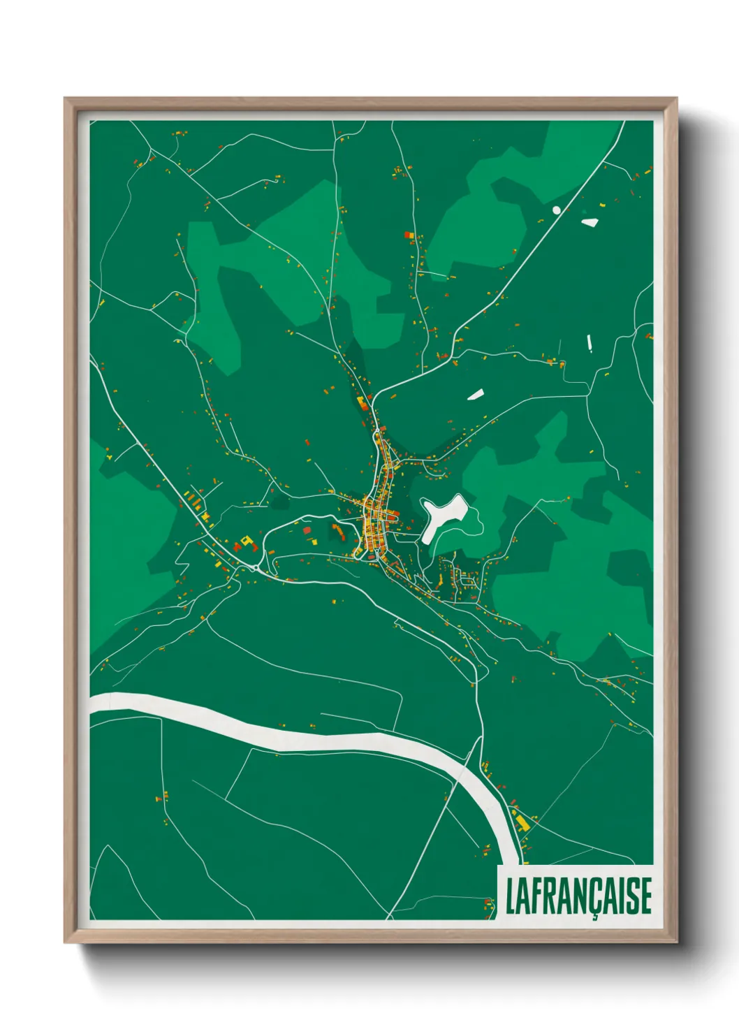 Une affiche de carte sur Lafrançaise
