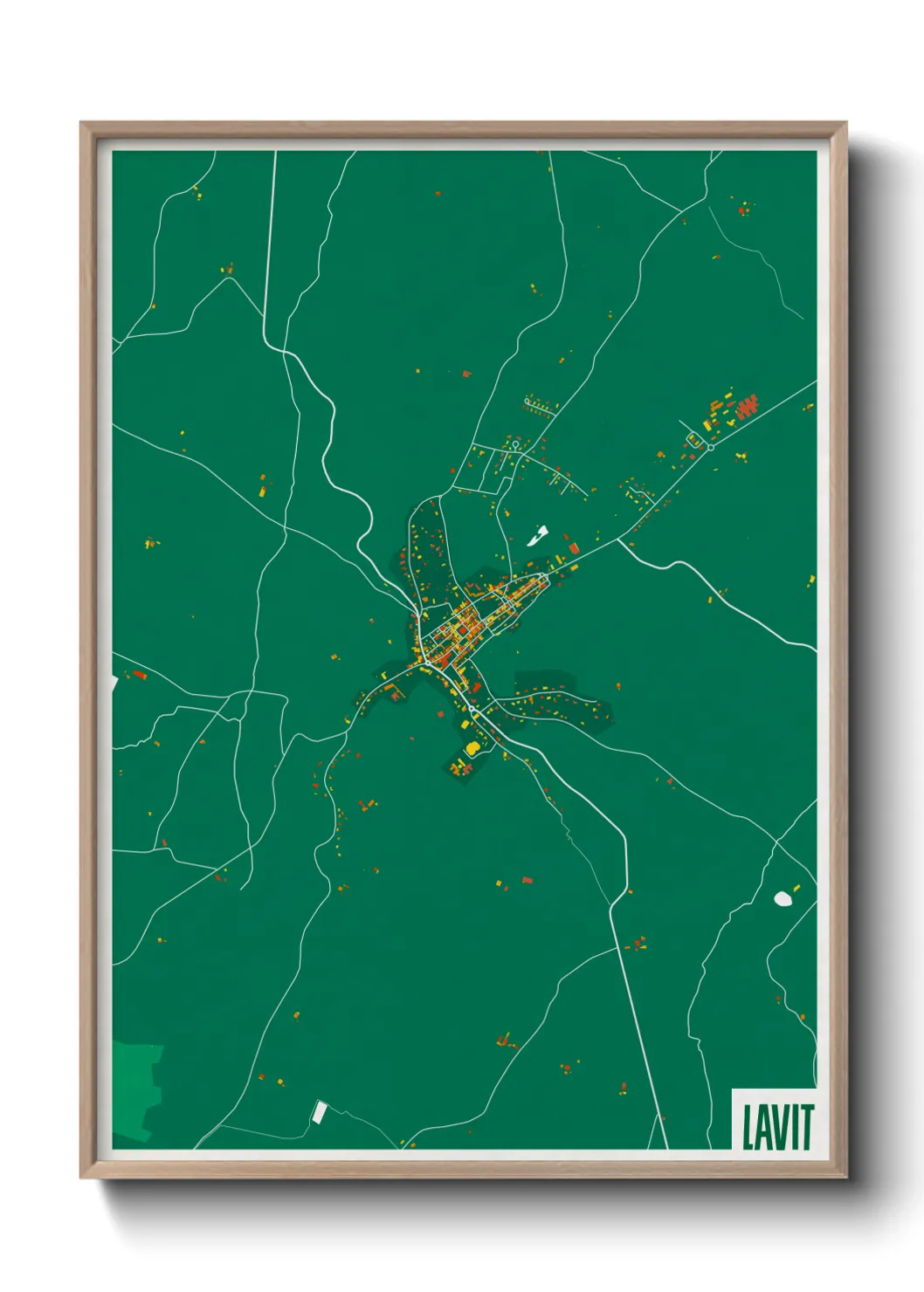 Une affiche de carte sur Lavit