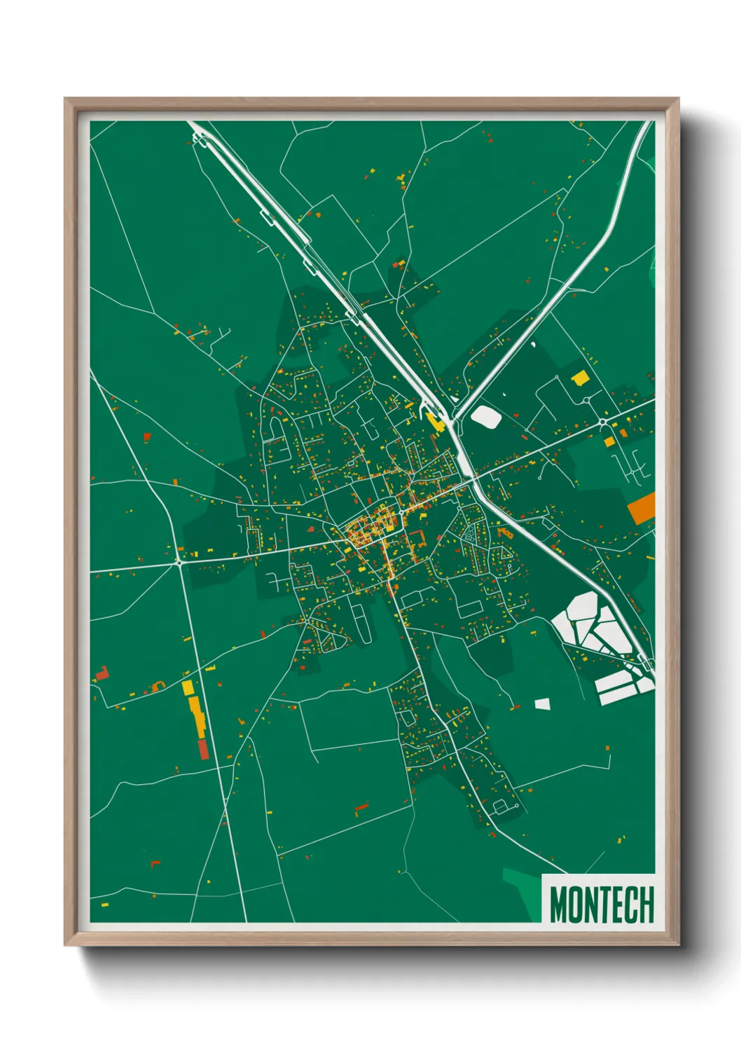Une affiche de carte sur Montech