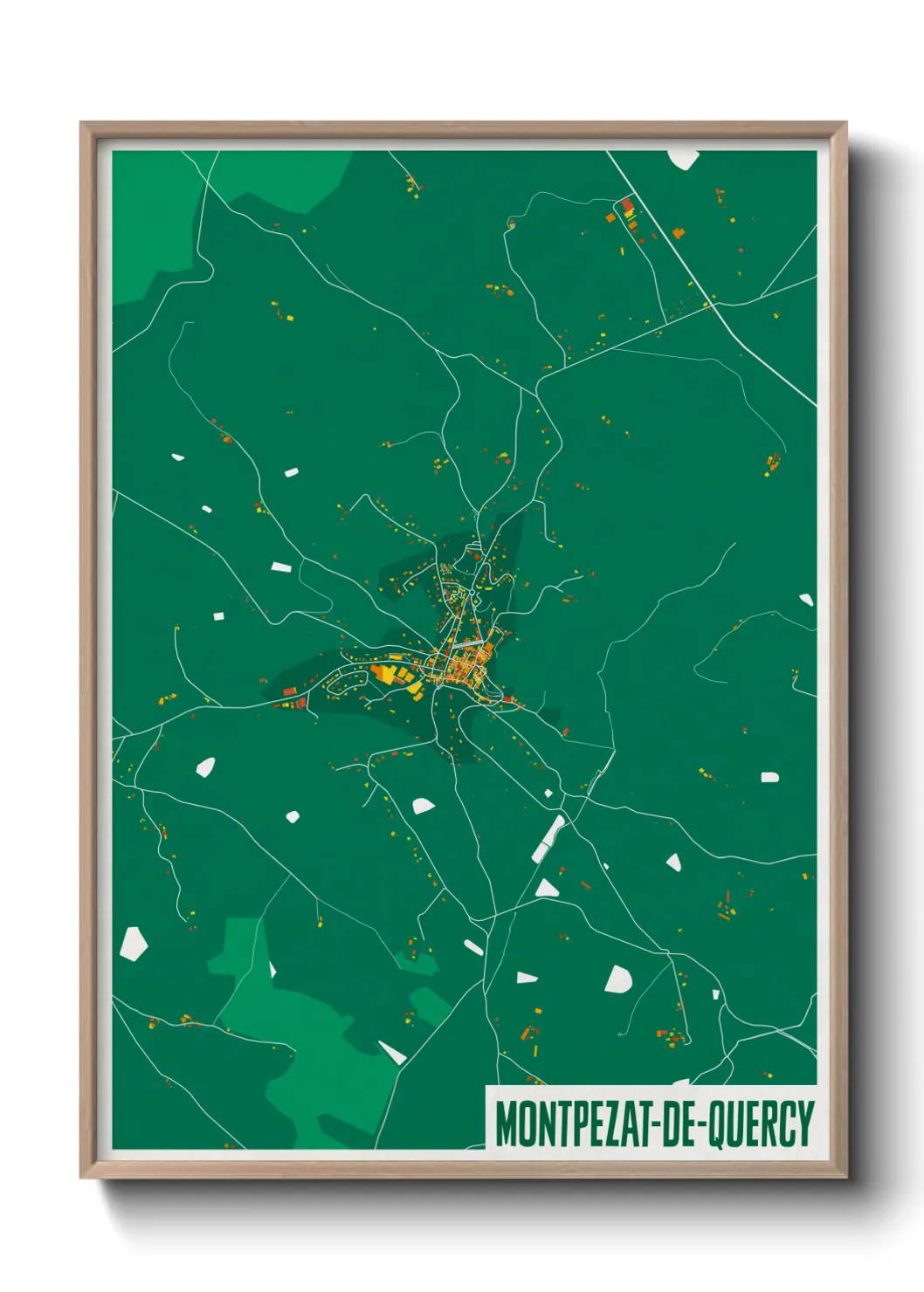 Un poster carteMontpezat-de-Quercy