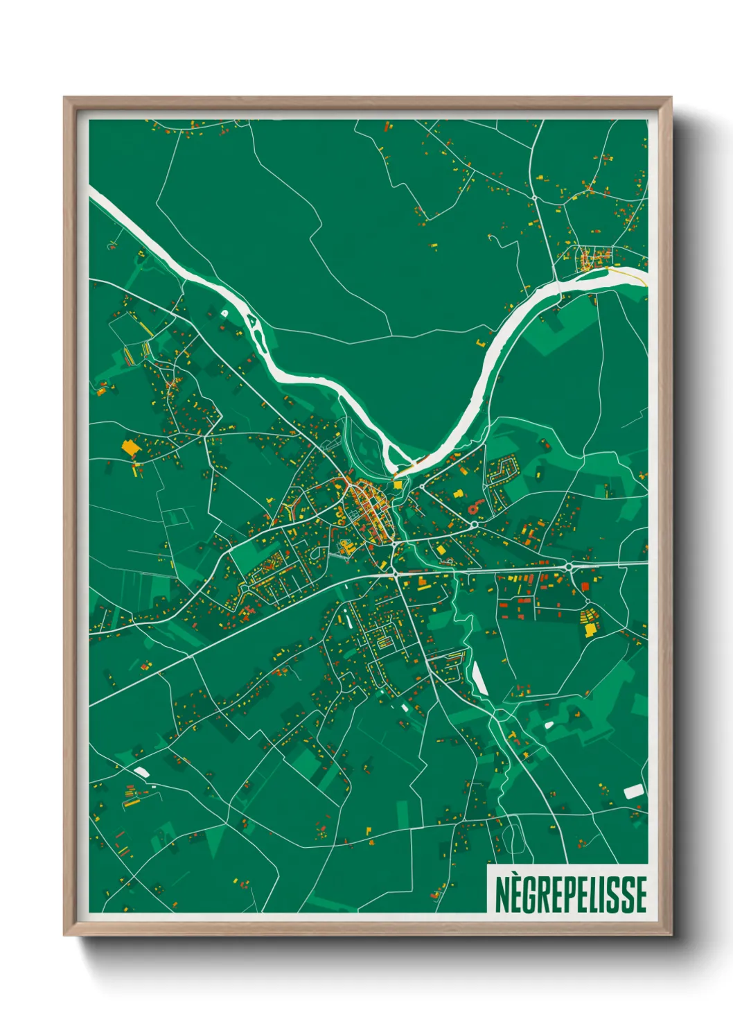 Une affiche de carte sur Nègrepelisse