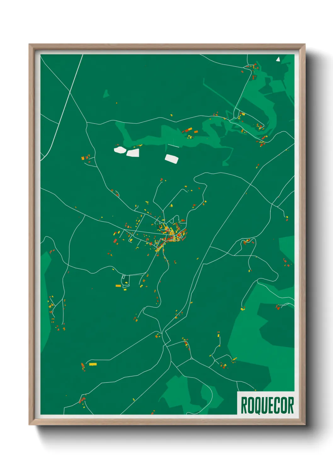 Une affiche de carte sur Roquecor